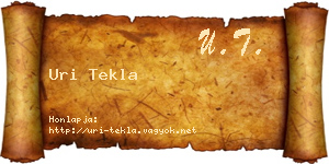 Uri Tekla névjegykártya